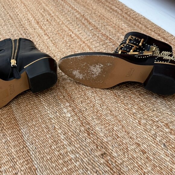 Chloe Susanna Studded Leather Ankle Boot - Picture 2 of 5